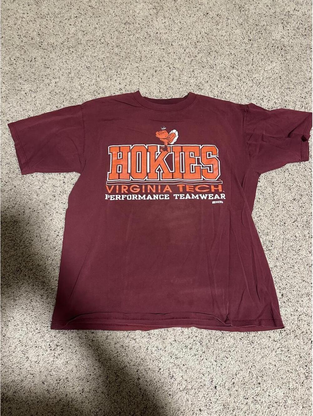 Russell Athletic Men's Burgundy and Red Tshirt